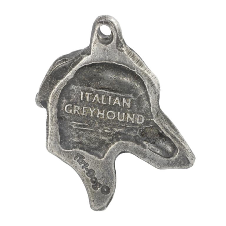 Italienischer Windhund, Italienischer Windhund - Versilberter Hundeanhänger, Handtaschendekoration, Rucksackanhänger der Marke Art-Dog