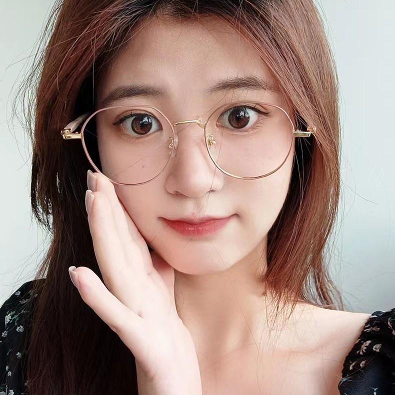 Anti-blue light anti-radiation myopia glasses frame female tide Internet celebrity eye protection no degree flat glasses male