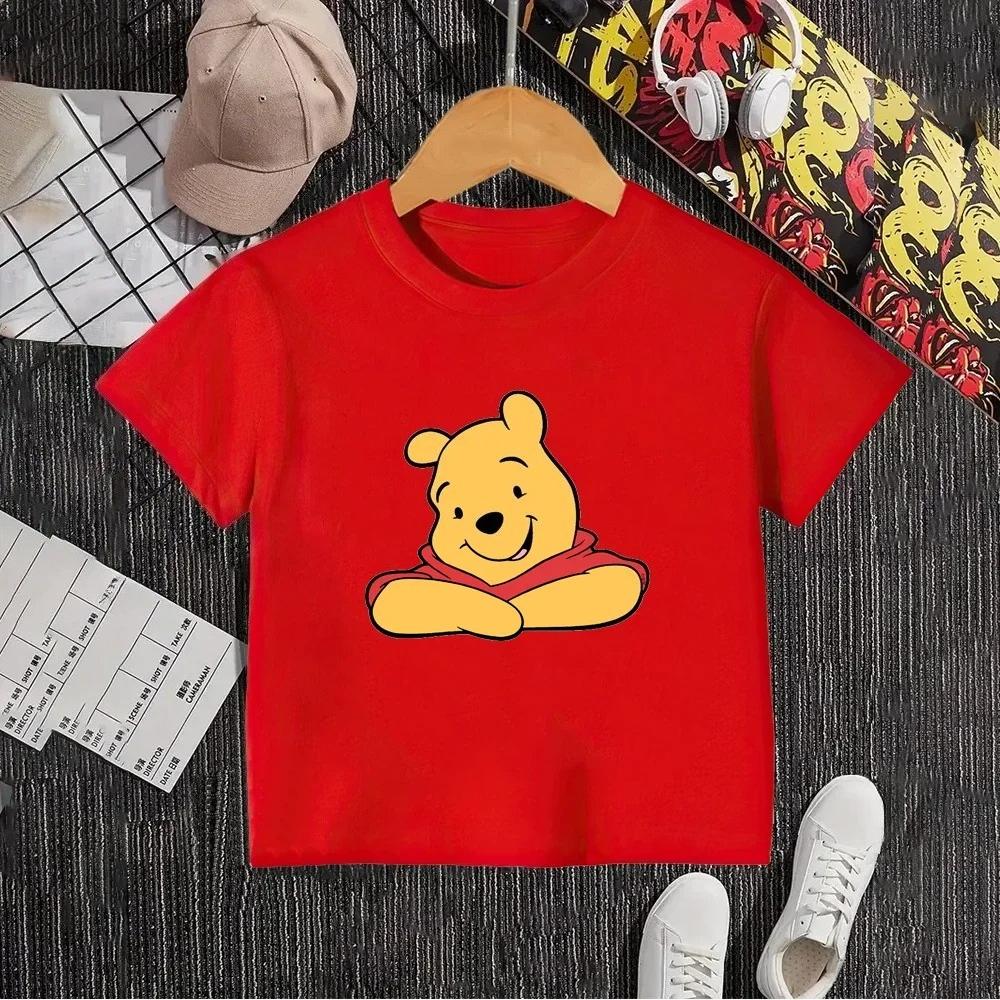 Disney Winnie the Pooh Children's T-Shirt Summer Short Sleeve New Hot-Selling Kids' Top