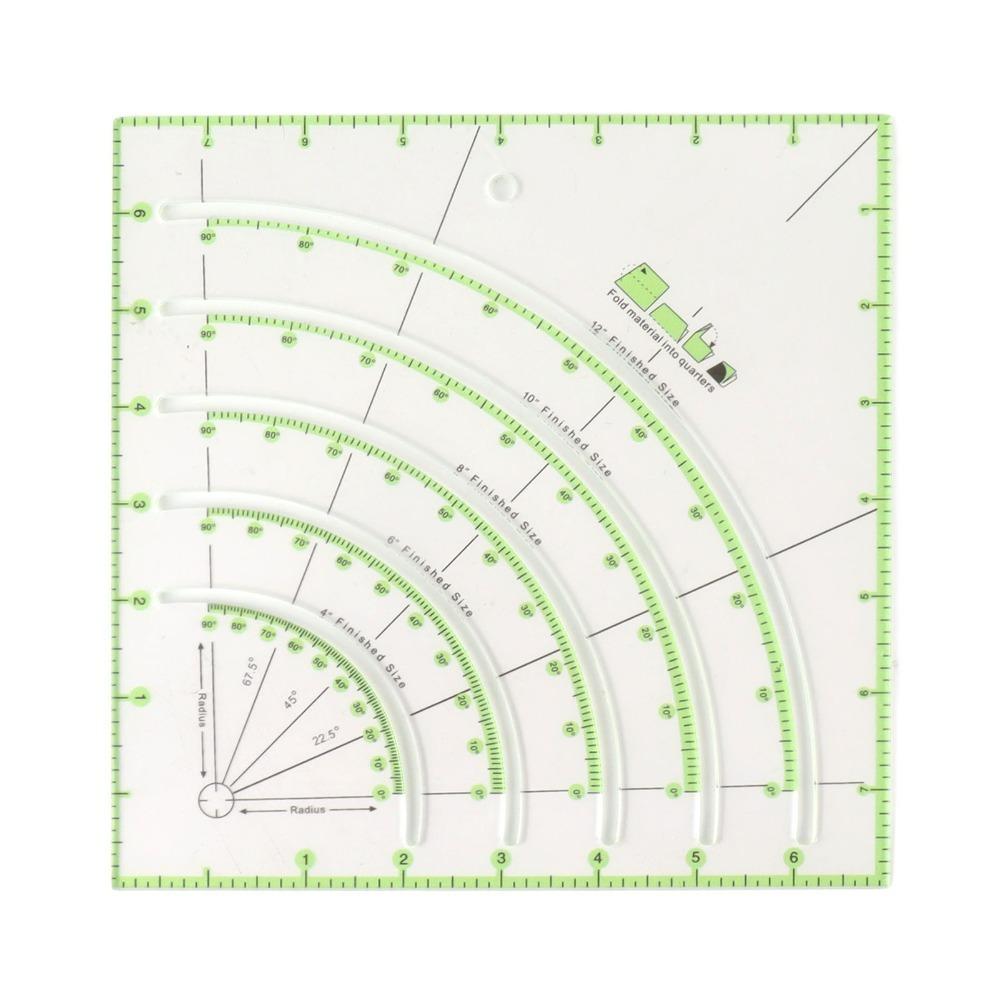 

Dual Color Design Quilting Ruler 8 Inch Size Fabric Tailoring Ruler Fabric Cutting прозорий
