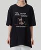 ASTRAL PROJECTION [Doodle Puppy] Cotton Loose Fit Short Sleeve T-Shirt_Black