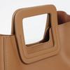 Minimalist Light Luxury High-grade Hand Bag Cowhide Square Handle Large Capacity Mezzanine Hand Oblique Span Bag