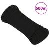 Vidaxl Arbeitsleine, Schwarz, 3 Mm, 500 M, Polyester