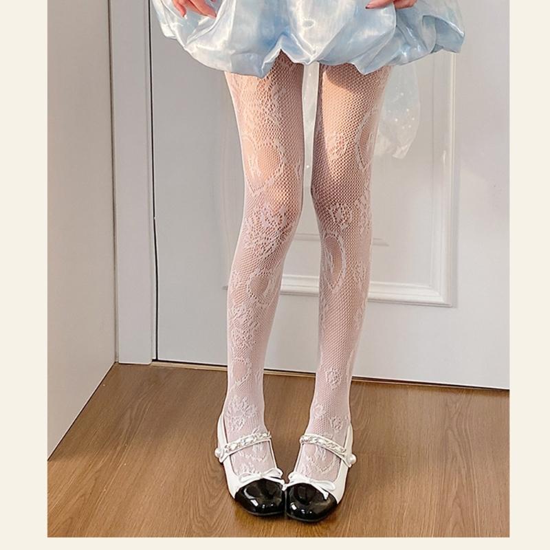 Patterned Tights Hollow Flower Fishnet Stockings Pantyhose Small Hole Pattern Legging Net Pantyhose Party Clubwears