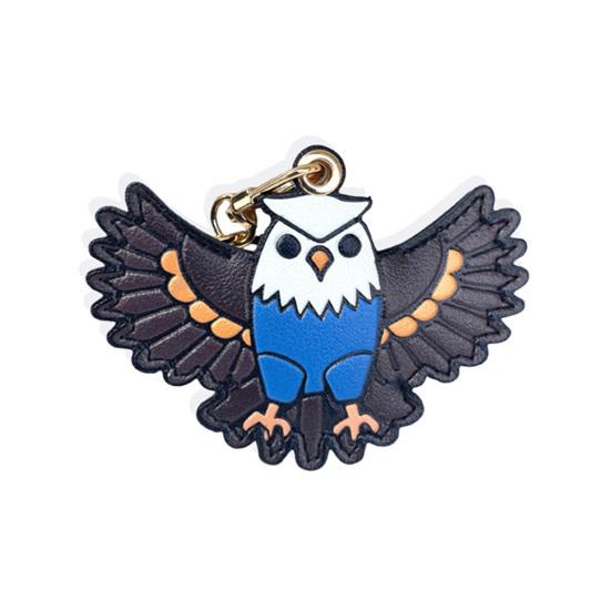 Keychain Pendant Cartoon Eagle Shape Key Holder Imitation Leather Access Control Card Holder School Bag Protective