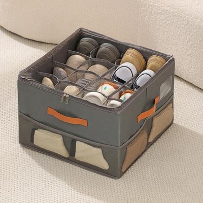 Contenitore Porta Scarpe Yousheng con Coperchio Trasparente Chiusura a Cerniera Grande Capacità Scomparti Multipli Organizzatore per Scarpe Divisori Regolabili