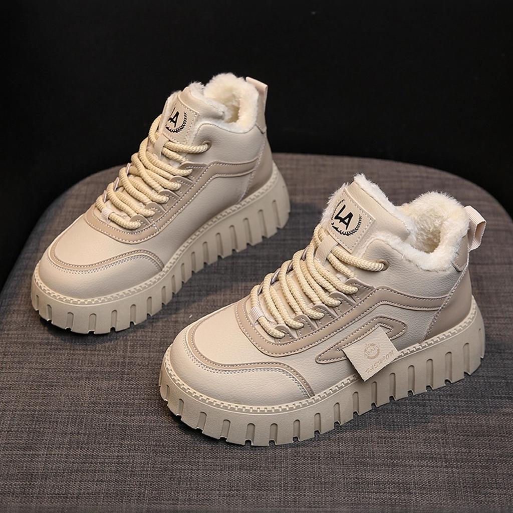 Cotton Shoes New Winter Women's Shoes Velvet Thickened Sports and Leisure Shoes Platform Snow Boots Warm Short Boots