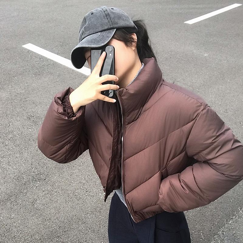 Winter fashion small short new stand-up collar down cotton clothes women's high-waisted warm jacket
