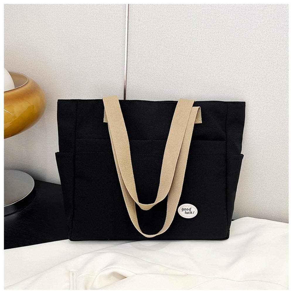 New large-capacity canvas shoulder bag, business trip tote bag, light fashion trend women's commuter handbag