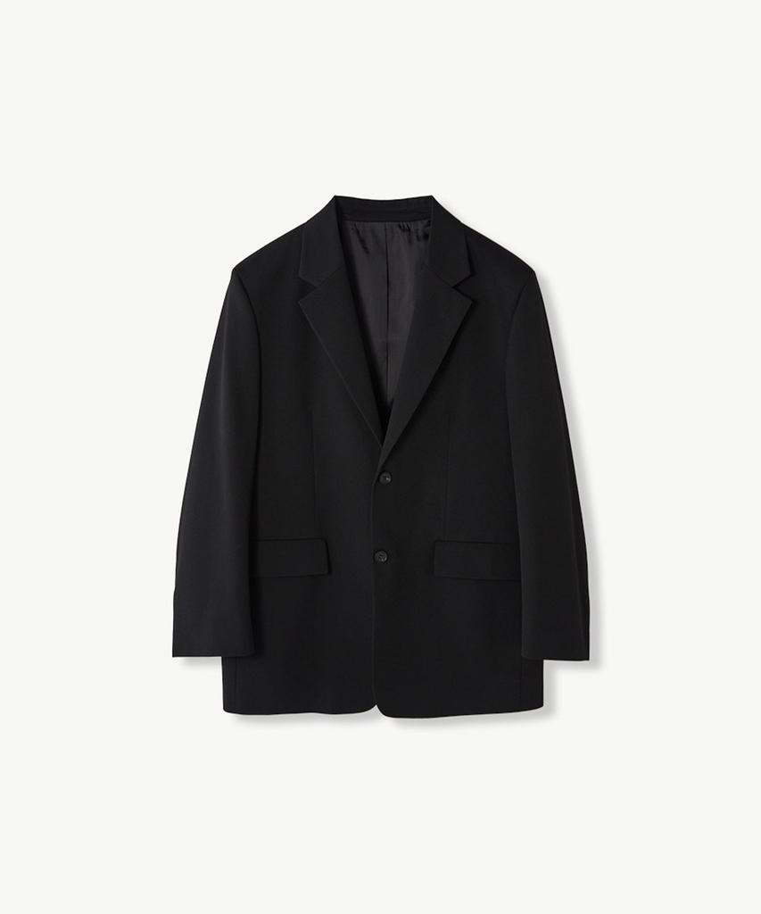 Stco Twill Comfort Setup Blazer_Black (Real Oversized Fit)_Sejvz77Osb