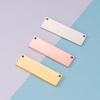 Geometric Rectangular Stainless Steel Mirror Pendant with Double Hole for DIY