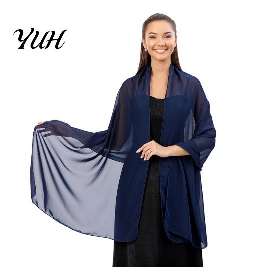 Fashionable Shawl for Dinner Party Women's Shawls And Wraps Evening Dress, Solid Color Chiffon Shawl, Soft Elegant Accessory Cheongsam Bridal