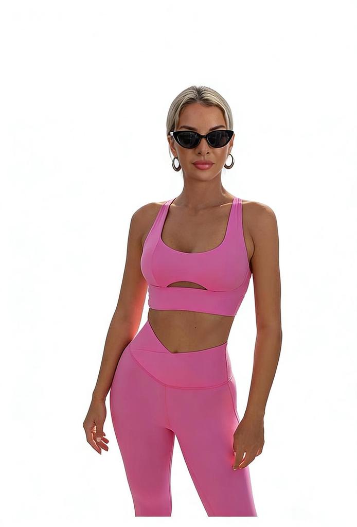 Stoßfester Damen-Sport-BH mit stilvollem Rücken: Hoch-Elastischer Support für Tanz, Laufen und Yoga.