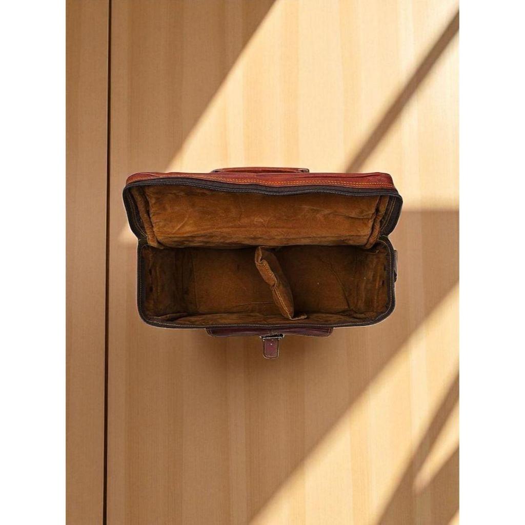 100 % Leather Camera Bag for Multi Purpose Vintage Brown DSLR/SLR Camera Bag Case