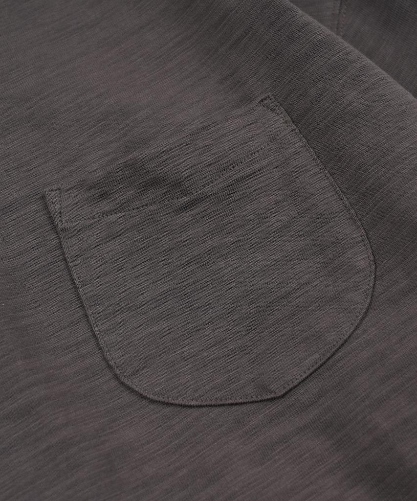 FRIZMWORKS Slub Henley Neck L/S Tee _ Charcoal