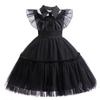 Europäisches und amerikanisches grenzüberschreitendes Netzkleid für Mädchen Kleid Cosplay Adams Family Wednesday Kleid Kleid NN04