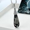 Novo colar longo com pingente de gota de água de cristal da moda para mulheres, joias, acessórios para vestido, suéter, colar, tudo combina