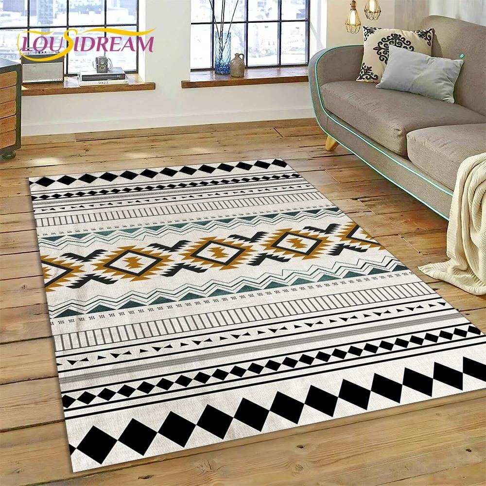 Lastest Nordic Turkish Bohemia Celt Rug Carpet for Living Room Bedroom Home Decor,Floor Mat Non-slip Decoration for Sofa Doormat