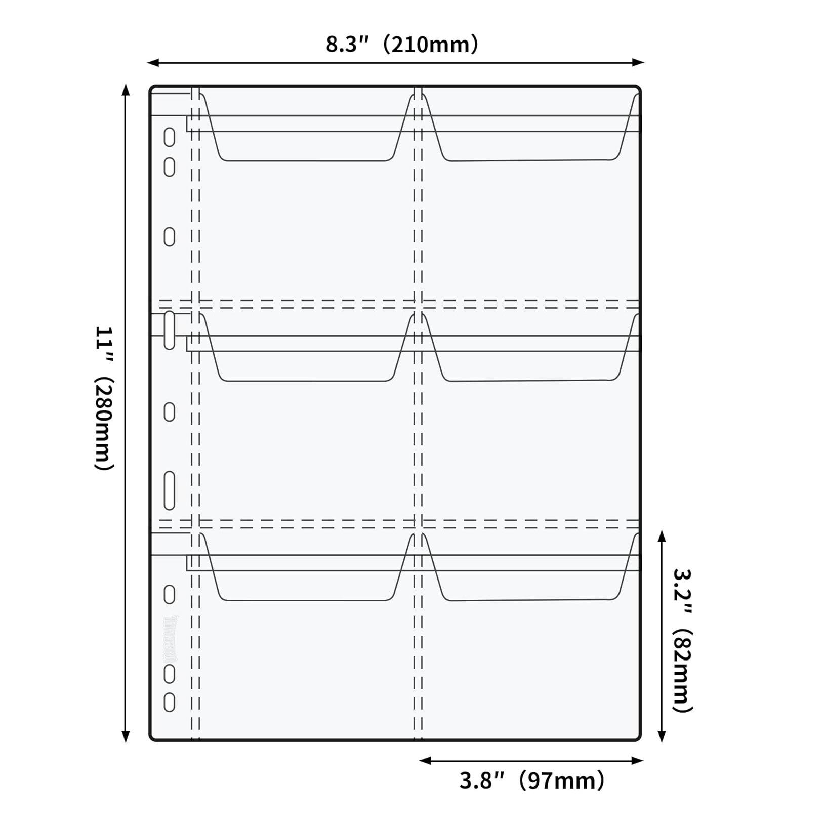 

10 шт. 6/9-дырочные внутренние листы для альбома для монет, сменные листы, материал ПВХ, для защиты от пыли, отпечатков пальцев, для демонстрации коллекции