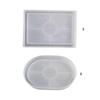 Agate Tray Silicone Molds Epoxy Resin Casting Molds for Jewelry Plate Rolling Tray Soap Dish Making Oval Rectangular