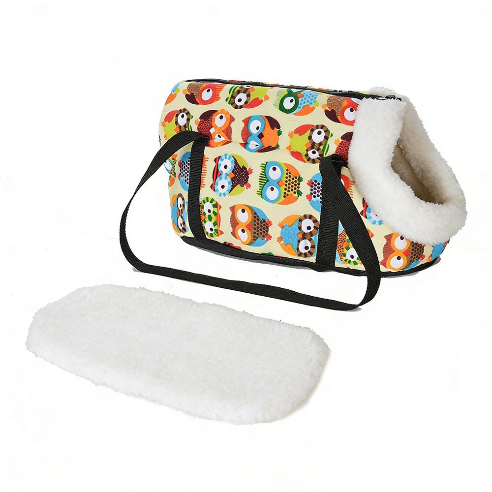 Dog Carrier For Small Dogs Cats Portable Soft Side Yorkshire Backpack Winter Fleece Puppy Handbag Pug Pet Travel Transport Bag