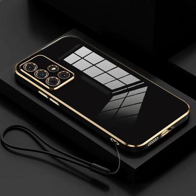 A 51 71 31 12 22 Luxus-Überzug-Silikonhülle mit Lanyard für Samsung Galaxy A51 A71 4g A31 A12 A22 M51 M32 M53 M12 5g Softcover