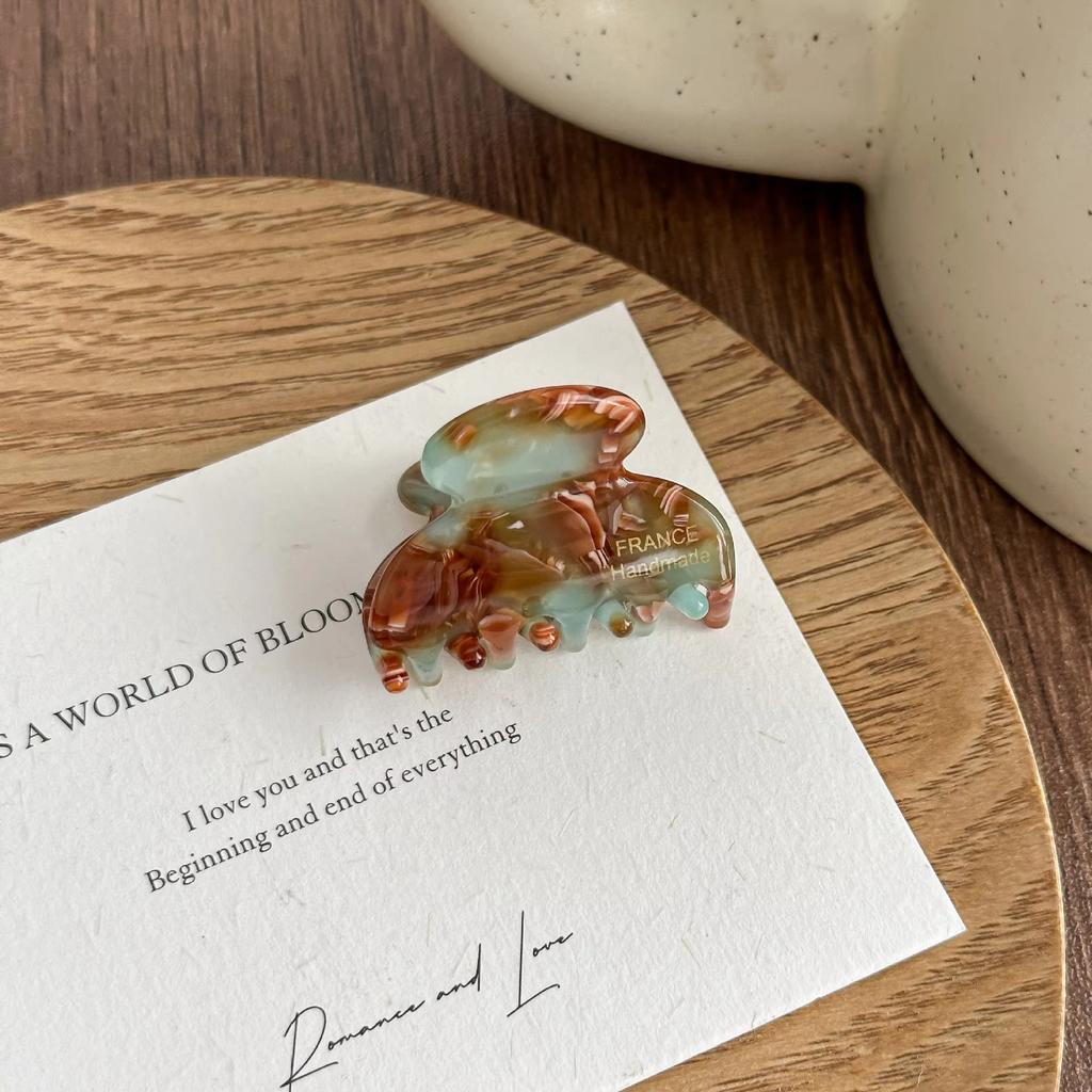 3.5CM Elegant France Acetate Leopard Hair Claw Women Small Size Sweet Hair Clip Shark Clip Girl Hair Accessories