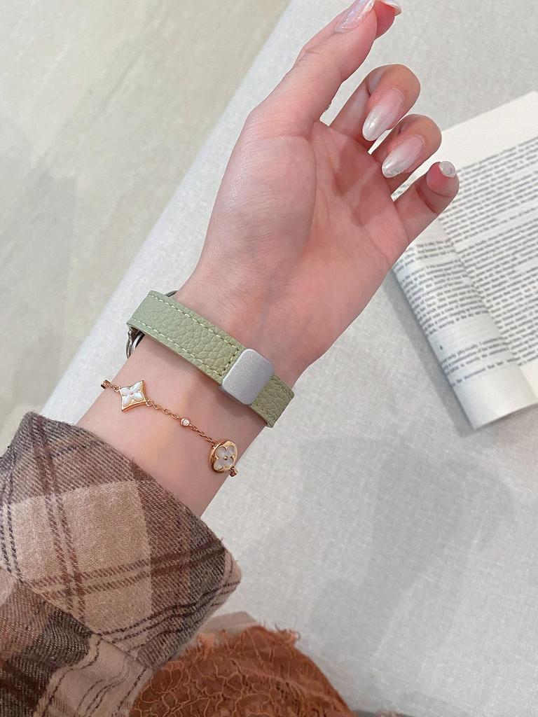 Lychee Grain Magnetic Strap for Apple iWatch, Huawei GT5, and Xiaomi 9 Pro