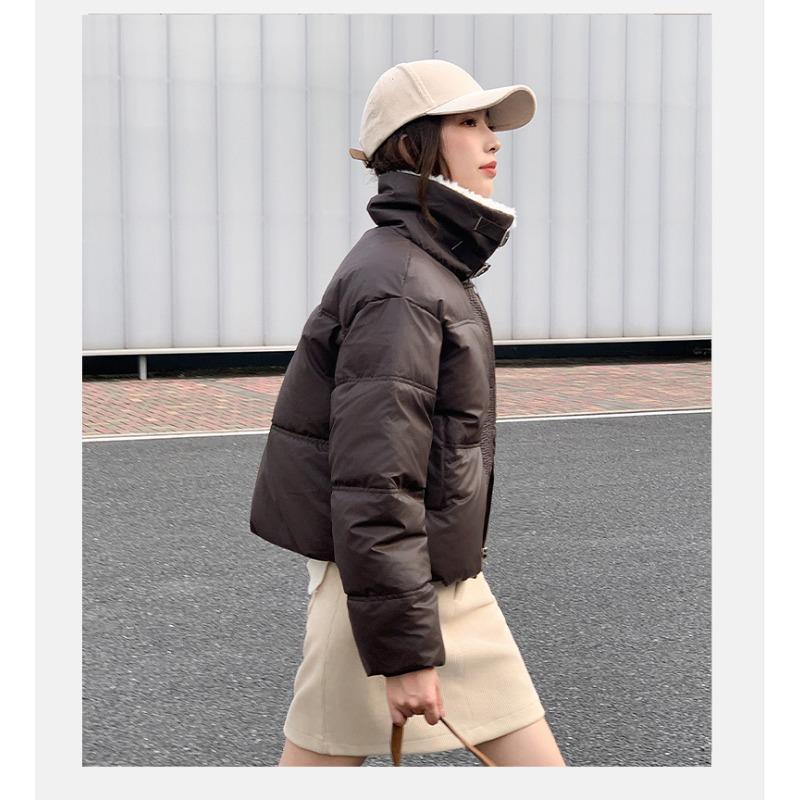 Fluffy And Short Down Jacket With Thickened Bread Coat For Women