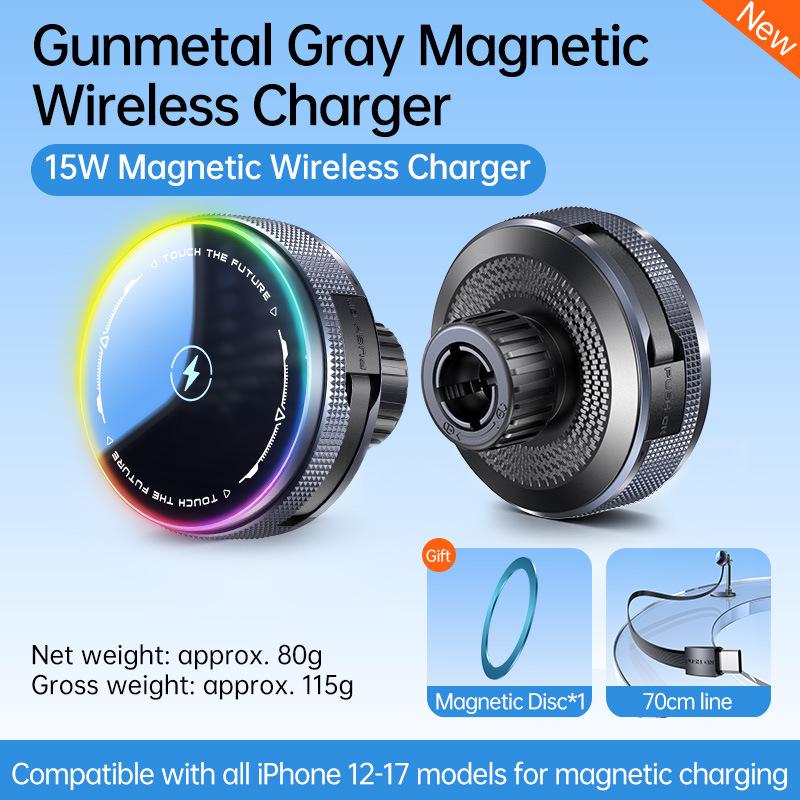 15W Magnetic Wireless Charger with 17mm Ball Base