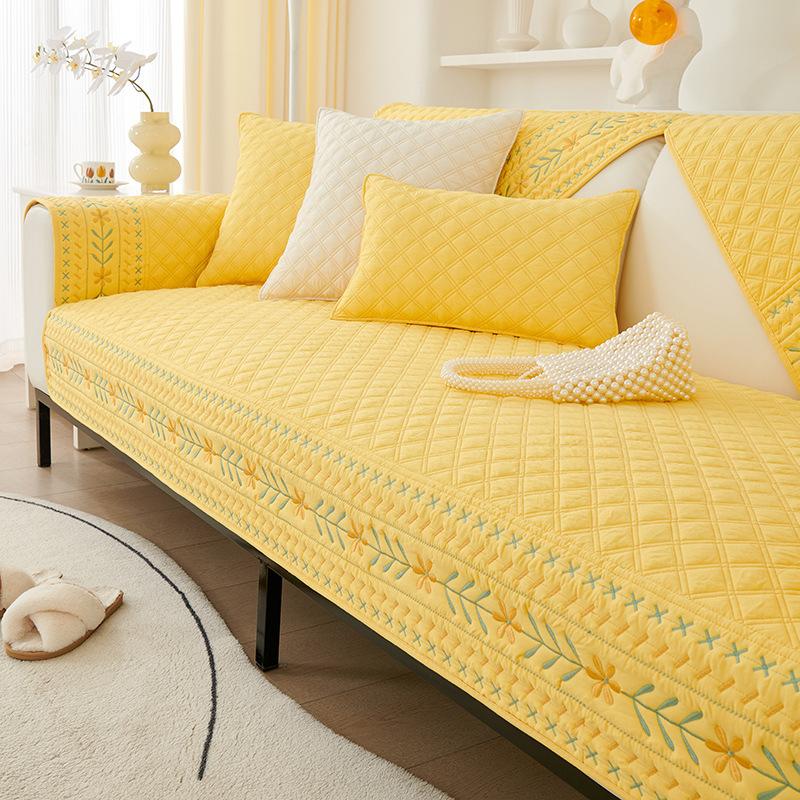 

Fresh Sofa Cushion Cover Four Seasons Universal Cotton Non-Slip Back Towel JUEoth Simple Design New 70*70cm