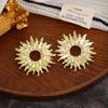Metal Radial Irregular Sunflower Earrings Women'S Premium Polygon Three-Dimensional Hollow Earrings
