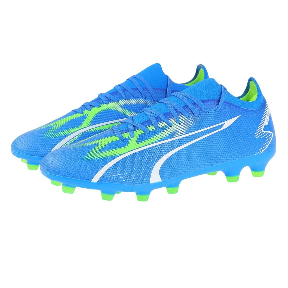 Puma Ultra Match Soccer Cleats Ultra Size cm HG/AG (107519), Men s, Blue/Puma White/Pro Green, 27.0