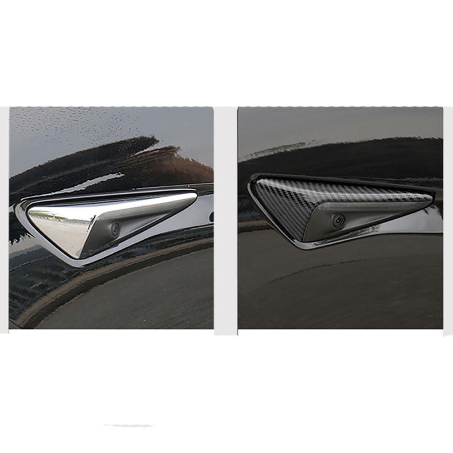 For Model Y 3 2021 Carbon Fiber Style Side Camera Protection Cover 2PCS