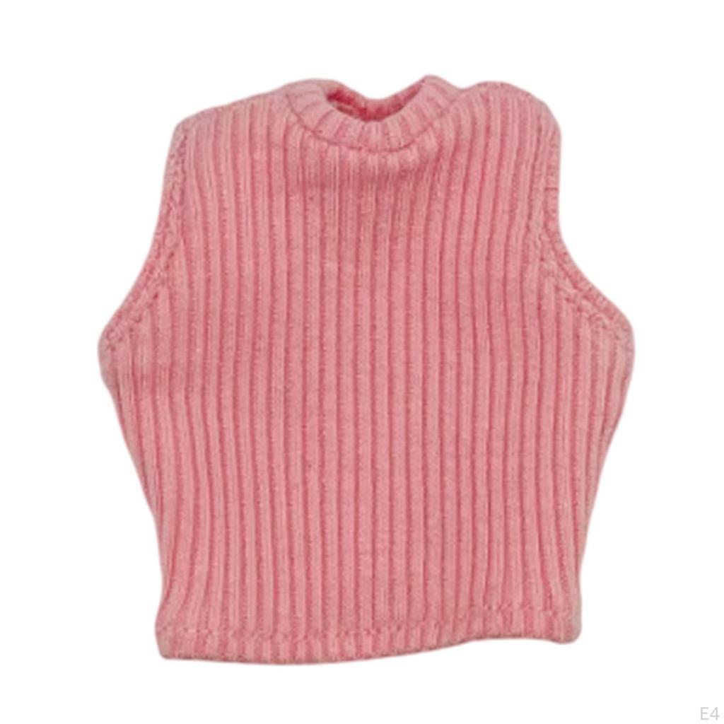 1/6 Knitted Vest with Dressed Pants The Relaxed Basic Knitting Tank Top for 12 Inches