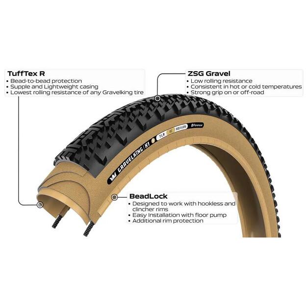 Panaracer Gravelking X1 R Tubeless 700C X 35 Gravel Tyre
