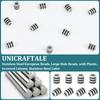 10Pcs 304 Stainless Steel European Beads, Large Hole Beads, with Plastic, Grooved Column, Stainless Steel Color, 10x8mm, Hole: 4mm