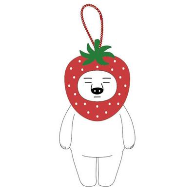 K Company Eisbär-Serie Kugelkette Maskottchen Erdbeer-Stofftier-Sammlung 583217