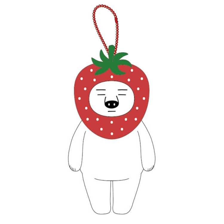 

K Company Polar Bear Series Ball Chain Mascot Strawberry Plush Toy Collection 583217