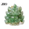 Desktop Fox Figurine Natural Stone Nine-tailed Foxes Positive Healing Energy Hand-carved Colorful Faux Ornament Crystal Sitting Animal Statue