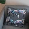 2D Buntes Geometrisches Fuchs Muster Kissenbezug Muster Kissenhülle Geeignet für Sofa Schlafzimmer Auto Kissenbezug