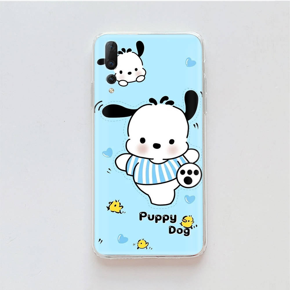 Transparent Case for Samsung A04 A14 A23 M33 M53 Realme 10 9 C35 C55 VIVO X80 Infinix Hot 30 Note 11 Tecno Spark 8P Pro L-18 Pochacco Dog