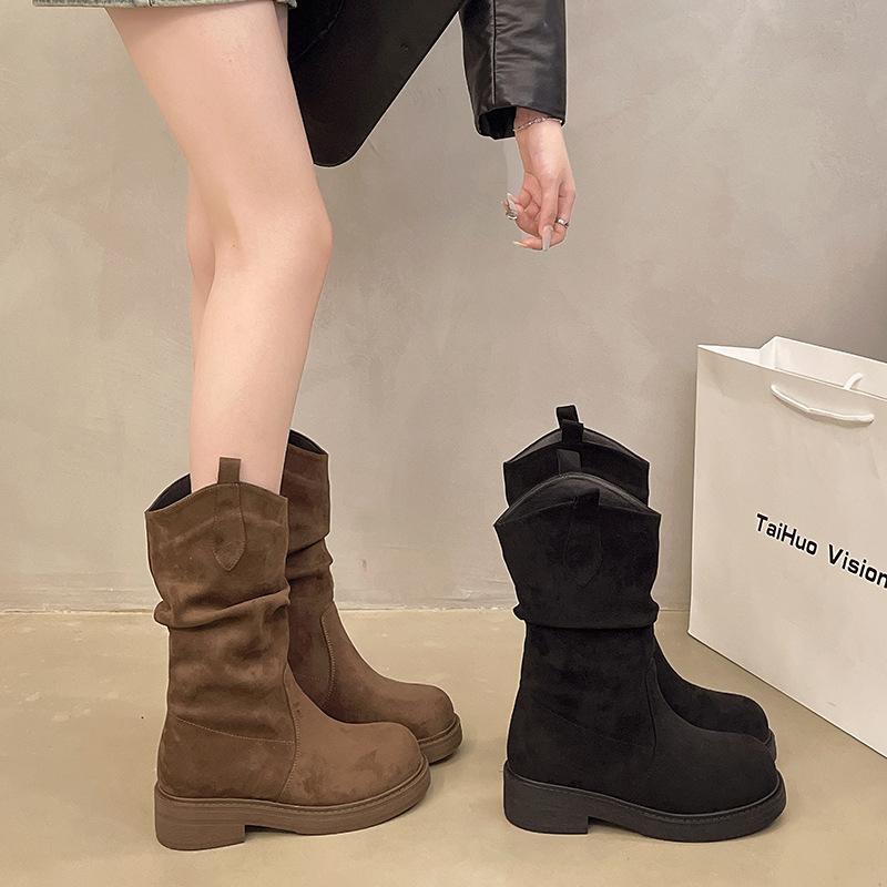 Short boots women's autumn and winter thick soled women's shoes new versatile women's boots