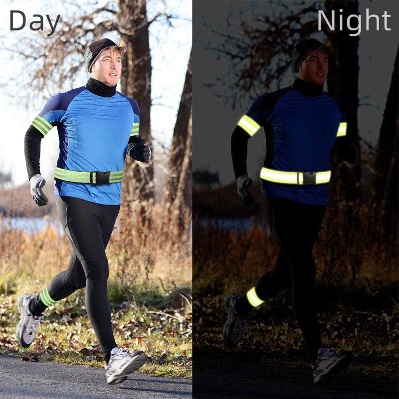 Elastic Reflective Adjustable Belt Outdoor Cycling Sports Reflective Clothing Cycling Night Running Safety Warning Belt Bright