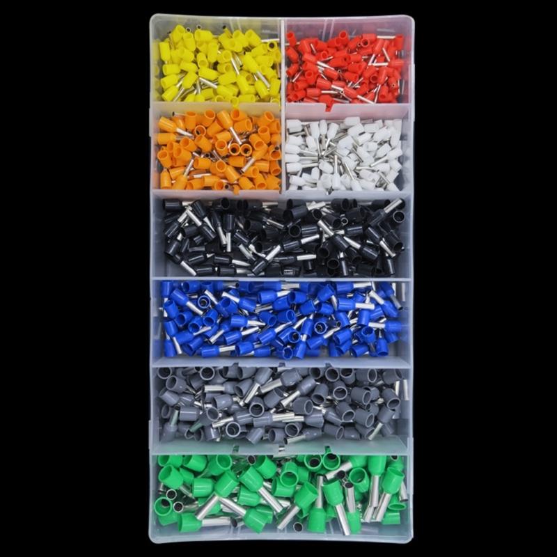 Zestaw tulejek do przewodów elektrycznych w wielu rozmiarach z 280 szt. złączek izolowanych Złączki izolowane do bezpiecznych połączeń przewodów