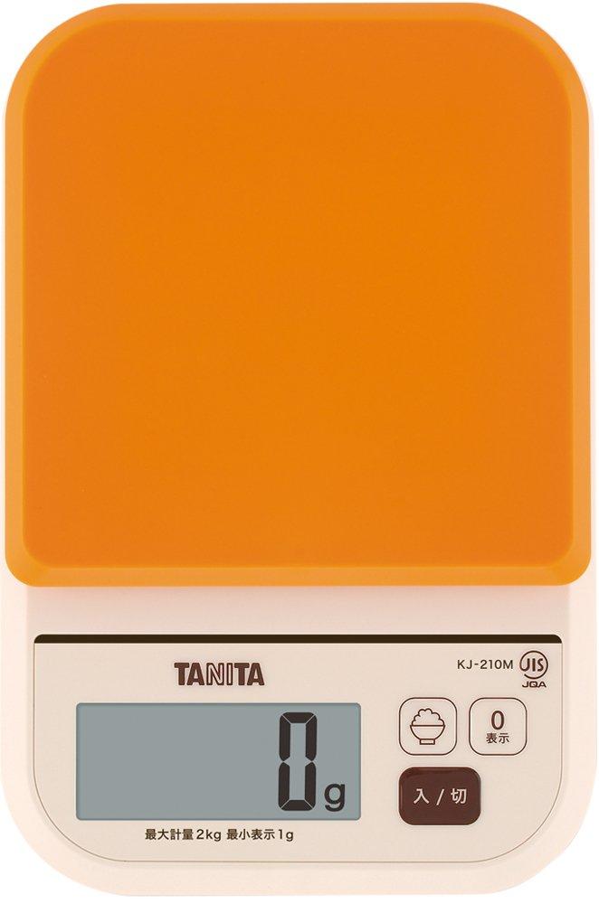 TANITA Scale, Cooking Calorie Count, 2kg/1g, Orange, KJ-210M OR, Measures the Calories of Rice