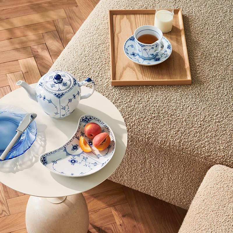 [Officially Imported] Royal Copenhagen Blue Fluted Half Lace Teapot, Approx. 700ml, 1070986