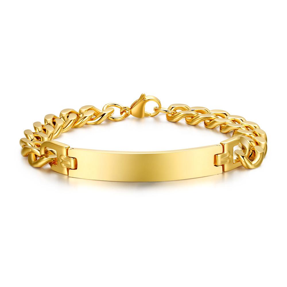 Personalized Bracelet Customizable Non Allergy Stainless Steel Bracelet for Men Women Free Engrave Name/letter/logo Custom Gifts