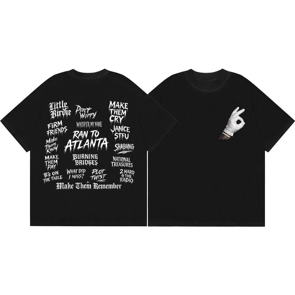Raper Drake Iceman Merch z albumu Koszulka Męska Damska Hip Hop Vintage Krótki Rękaw Koszulka Wysokiej Jakości Moda Oversize Koszulki
