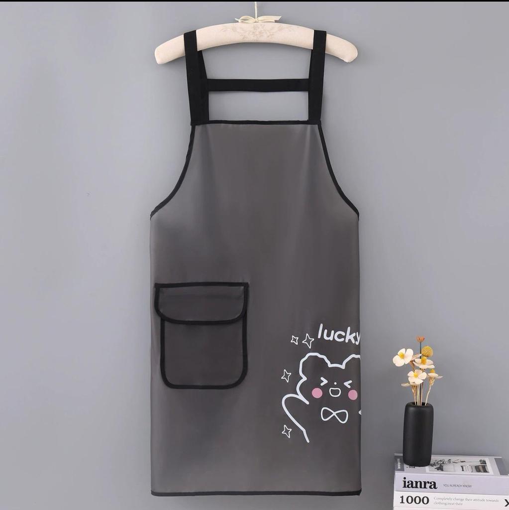 Sleeveless Waterproof TPU Kitchen Apron - Oil-Proof, Semi-Transparent, No-Wash Design